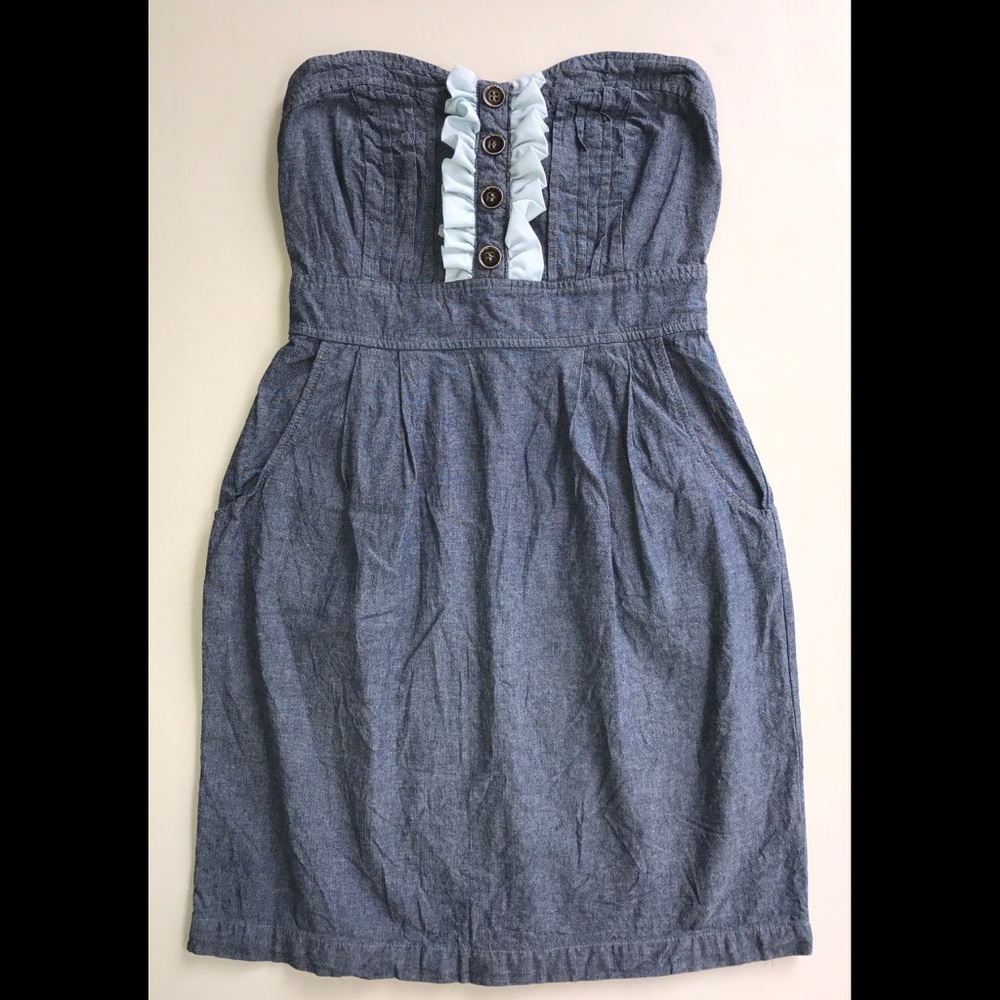 Strapless Denim Dress