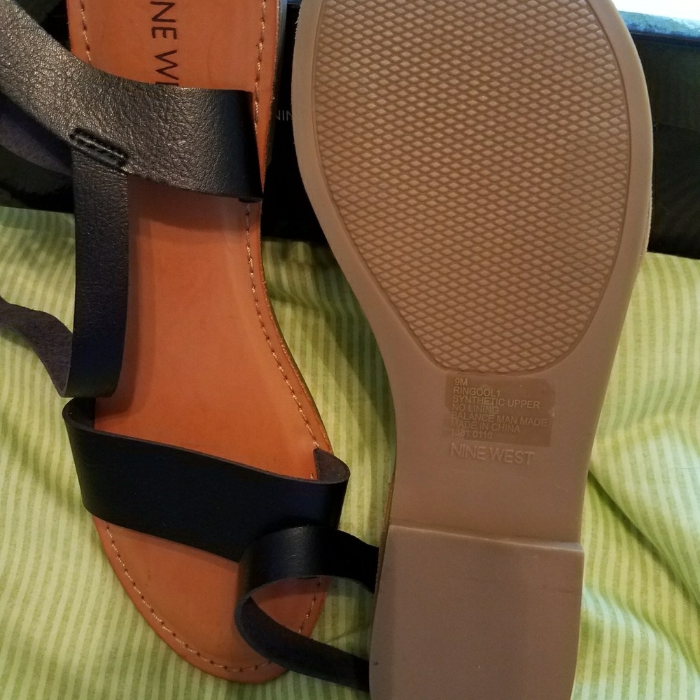Nine West black sandals