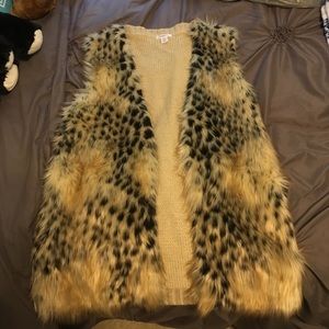Faux fur vest