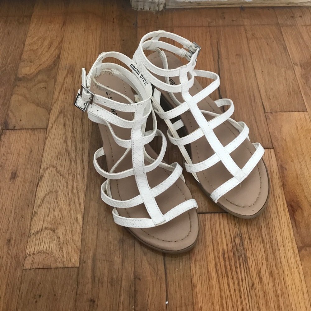 White strappy sandal