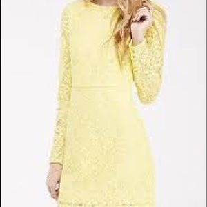 Forever 21 yellow lace dress