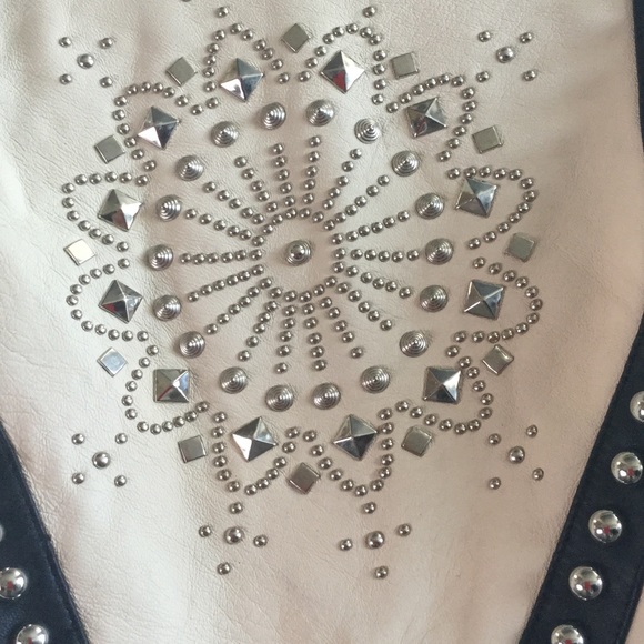 🆕 Nasty Gal Cavalry Studded Leather Vest - Picture 8 of 8