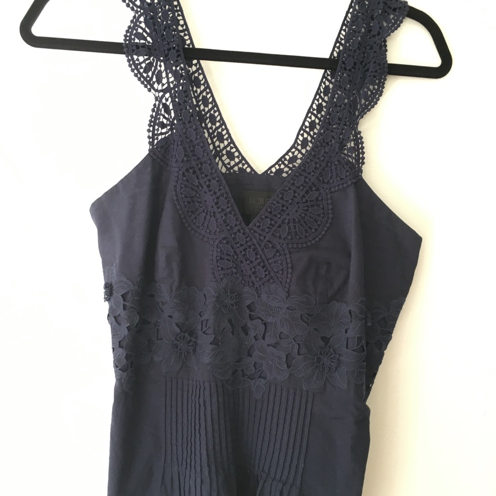 Jcrew collection navy eyelet top