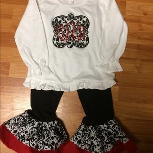 Boutique Ruffle set with initials