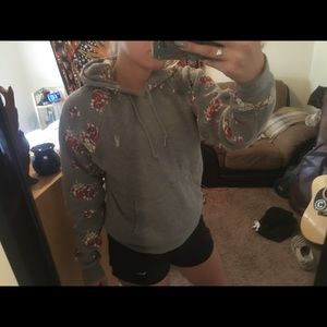 Obey floral sleeves hoodie