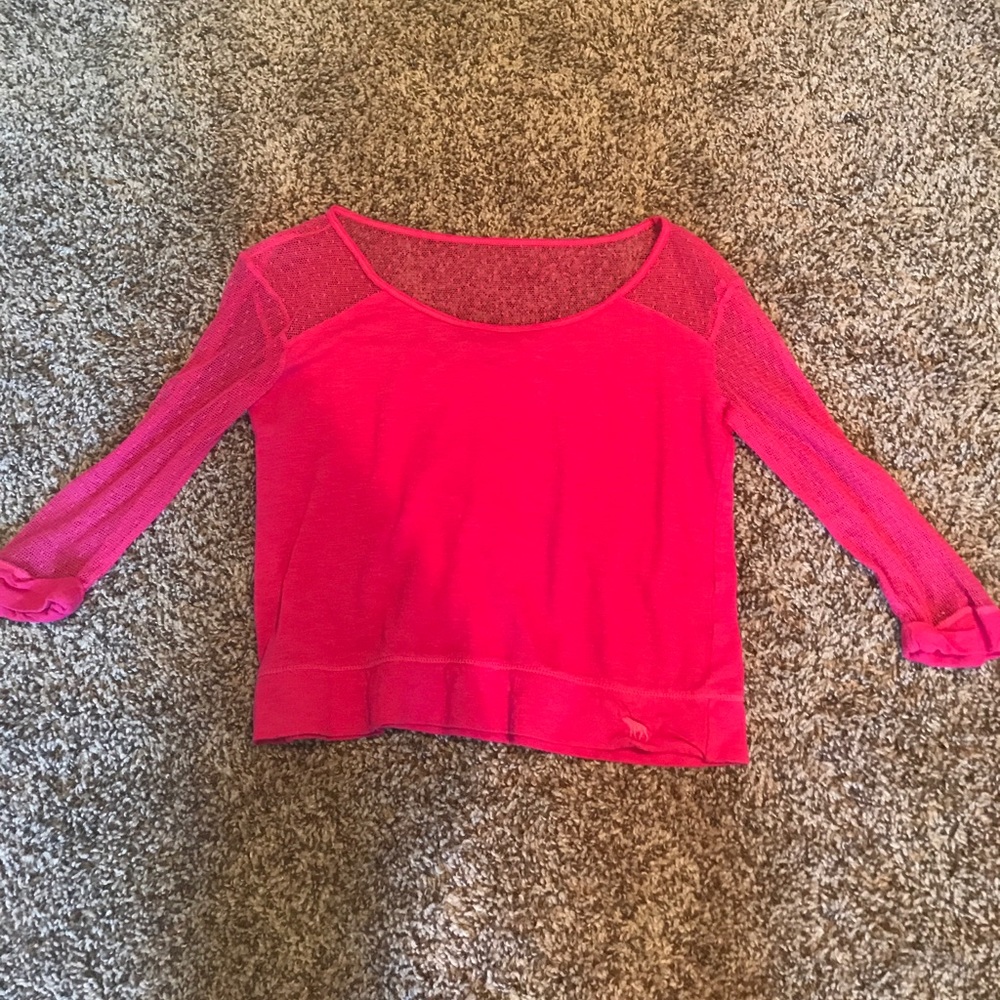 Pink Abercrombie kids long-sleeve shirt