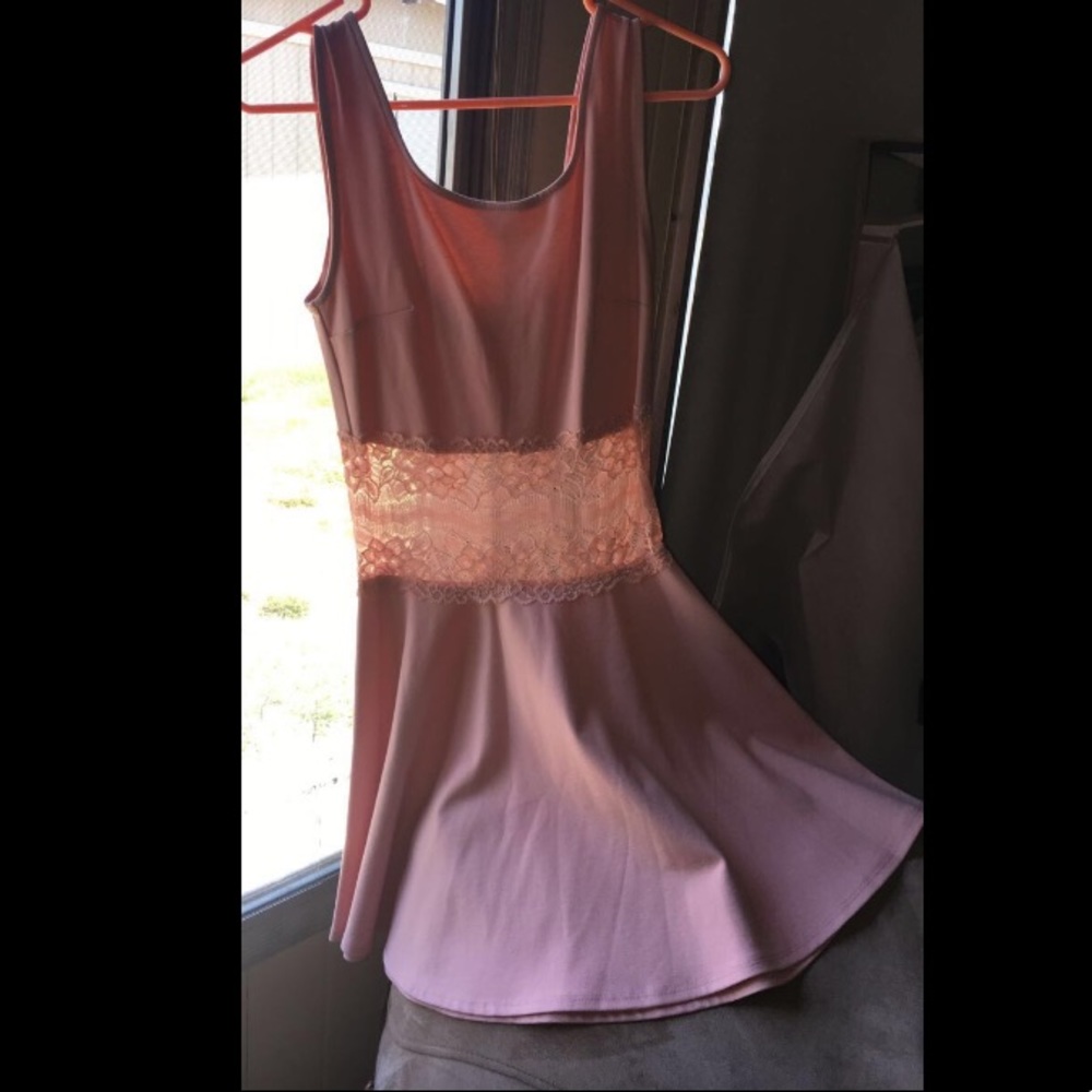 Cute light pink mini dress