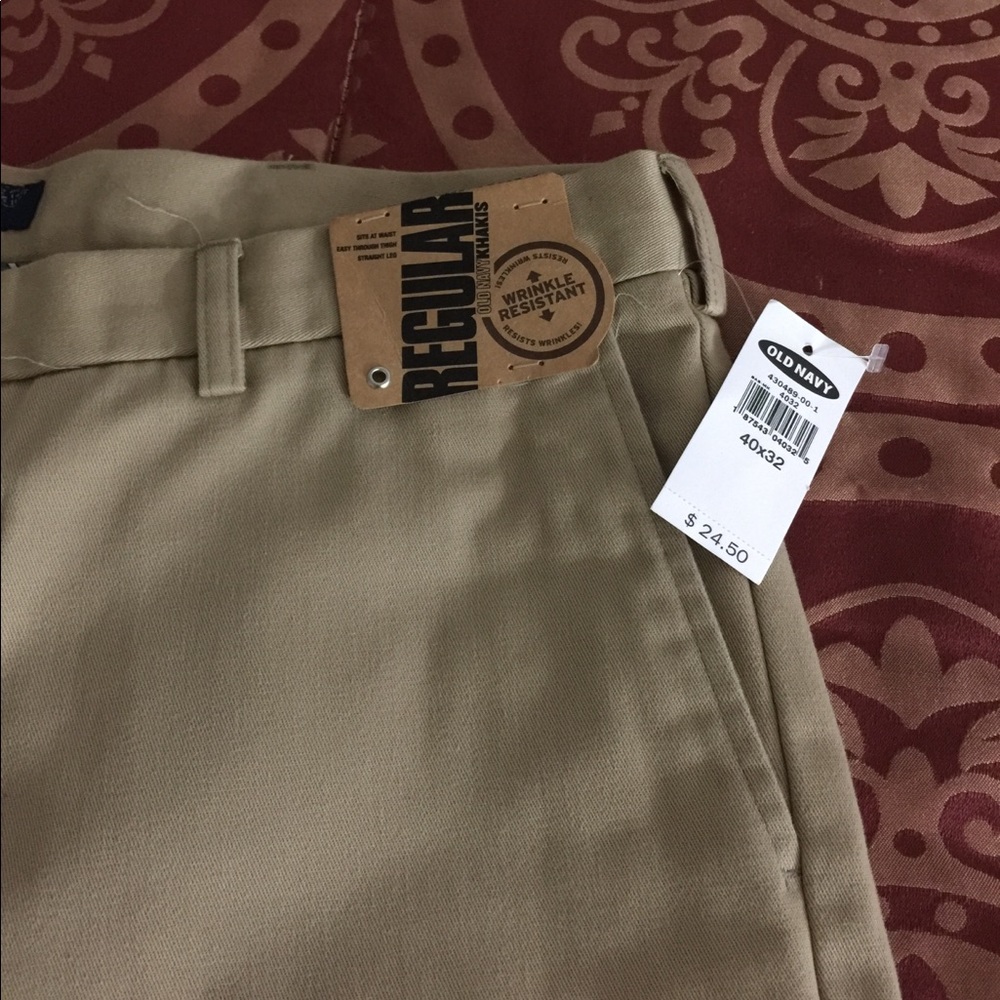 Old Navy Men's Plain Front Khakis