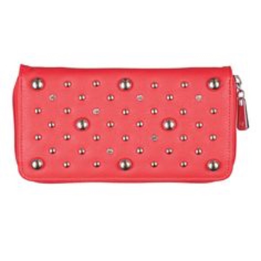 Grace Adele Stud Scarlett (Red) Wallet