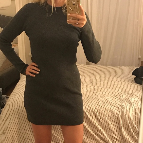 Talula Gray Sweater Dress - Picture 2 of 6