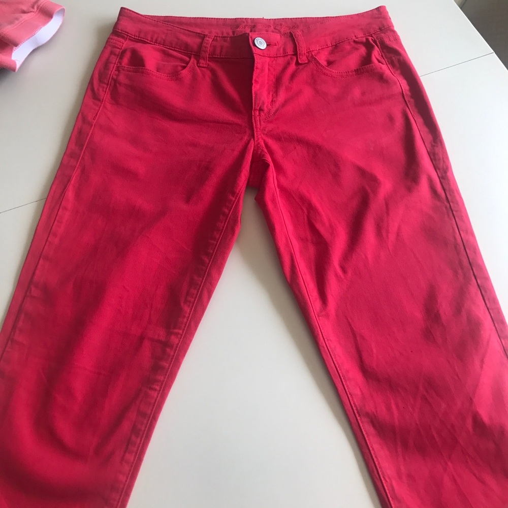Red American Eagle Jeans skinny stretch Jeggings