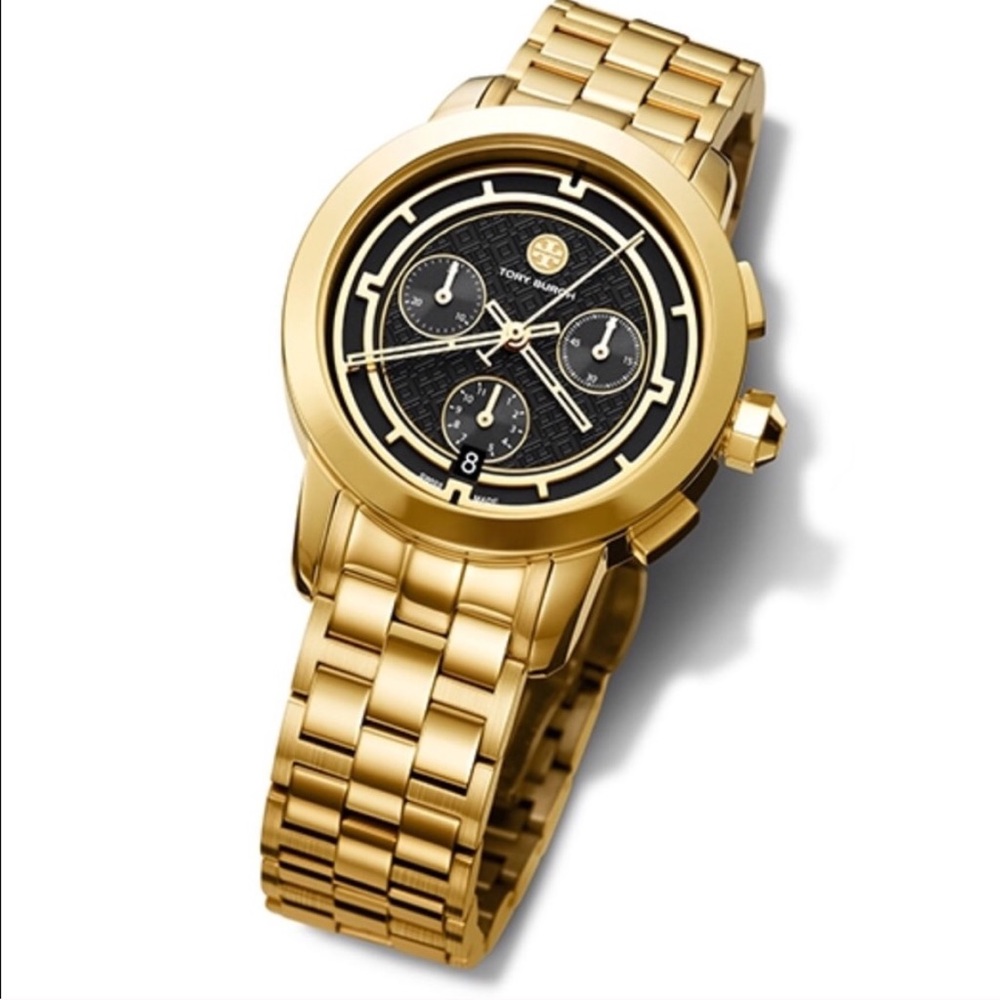 Tory Burch Gold Chronilogical watch