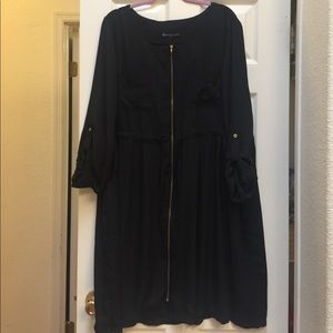 Black, zippered, dress