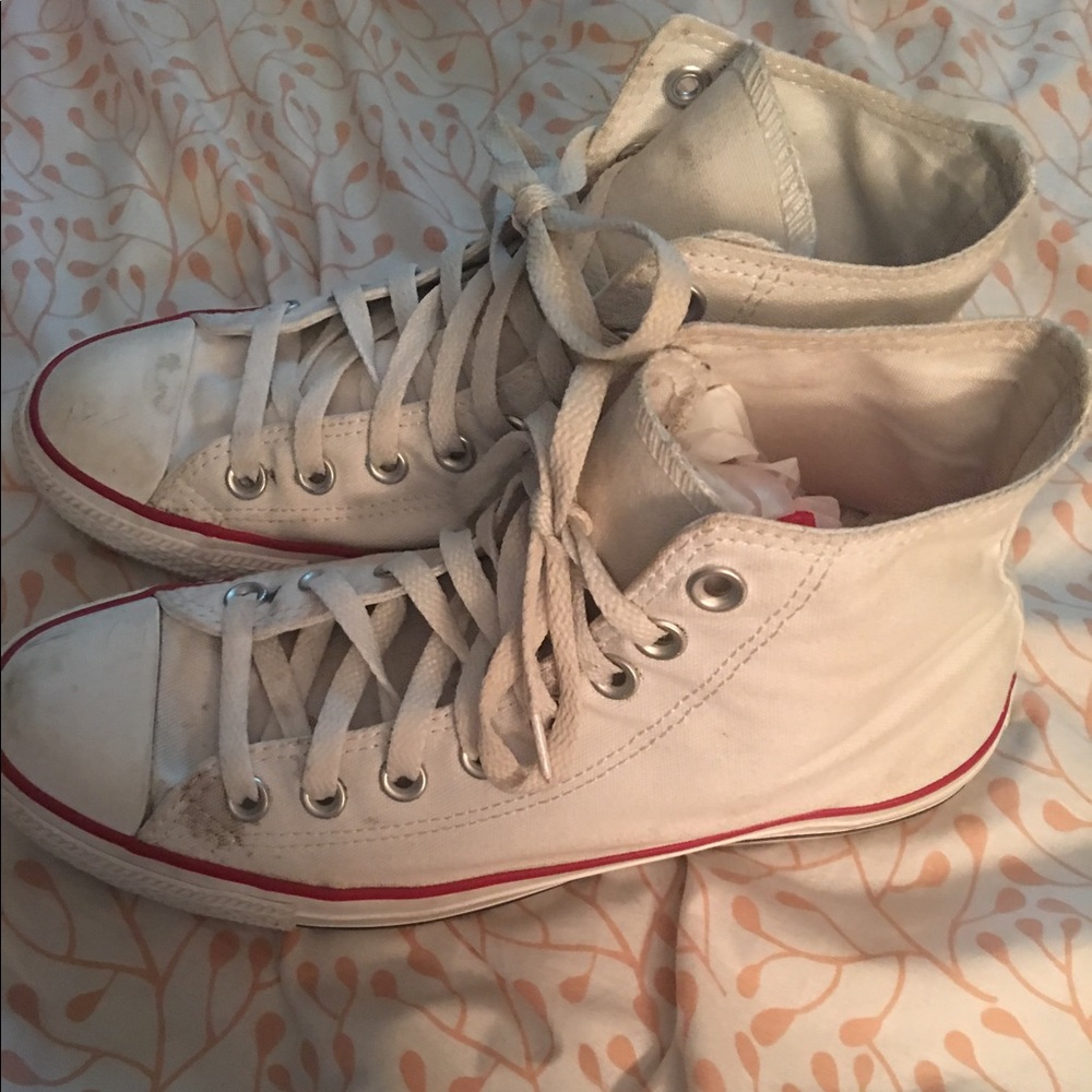 White Converse size 9 womens