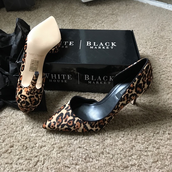 Leopard Print WHBM Heels - Picture 1 of 4