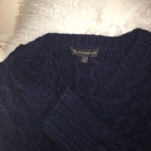 BURBERRY PRORSUM Navy Cable knit sweater s