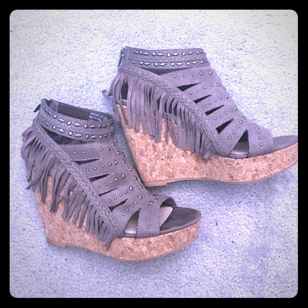 Not rated women's fringe wedges