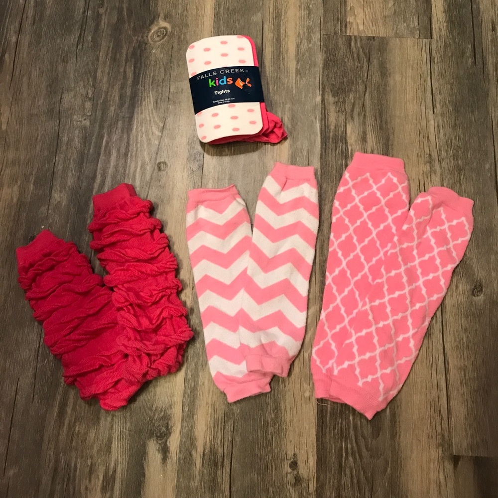 Baby/toddler leg warmers and bonus tights
