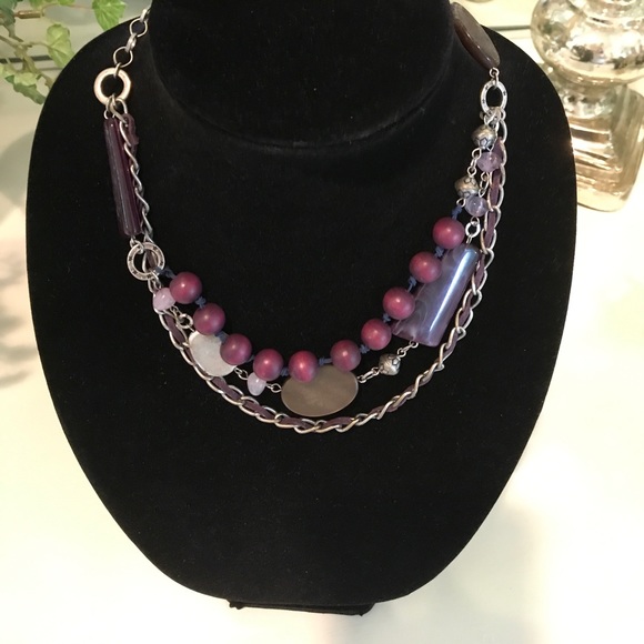 Chico's Jewelry - Beautiful silver and purple stone necklace