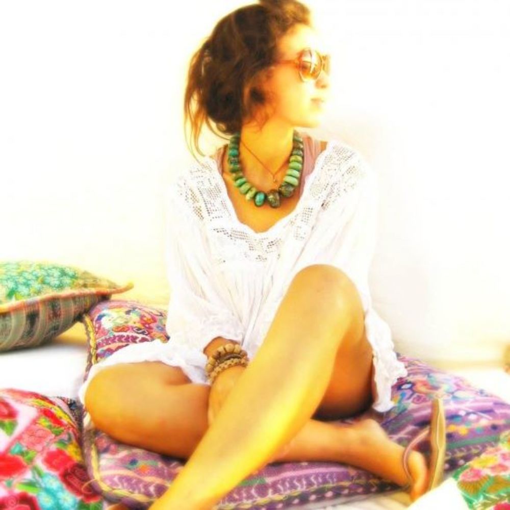 Crochet Blouse Mini Dress MexicanEmbroidered