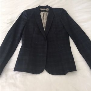 Zara BASIC plaid blazer size xs