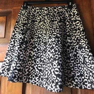 Black and white skater skirt
