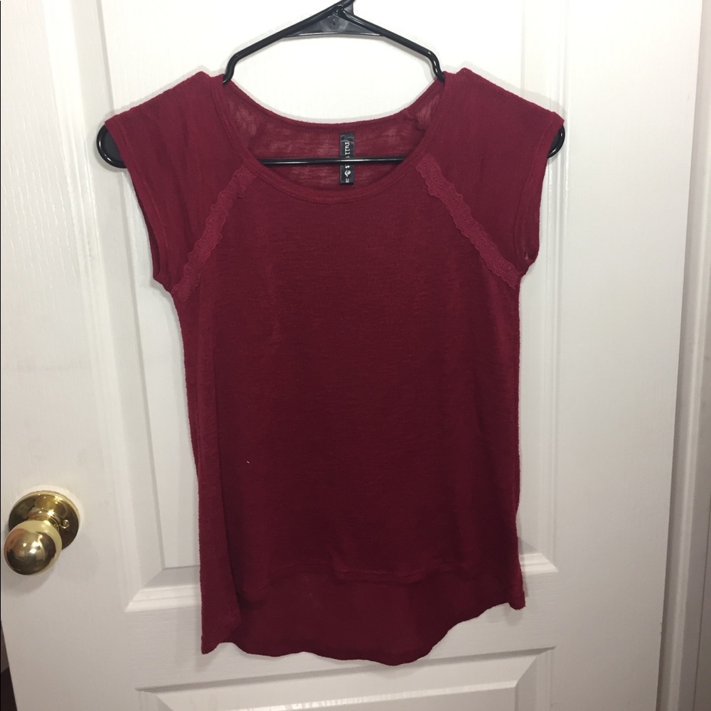 Burgundy Burnout Top