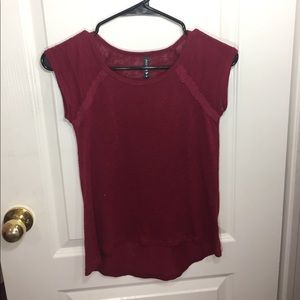 Burgundy Burnout Top