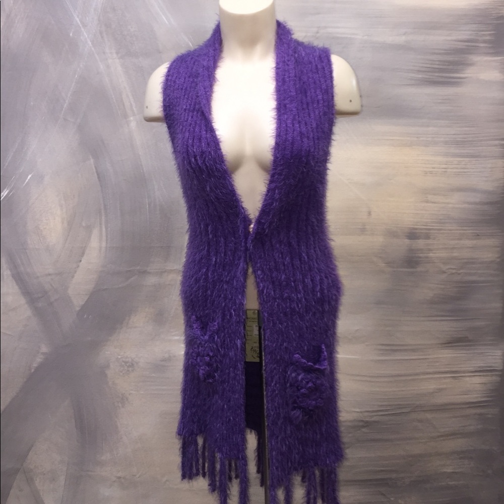 Purple Vest Cardigan