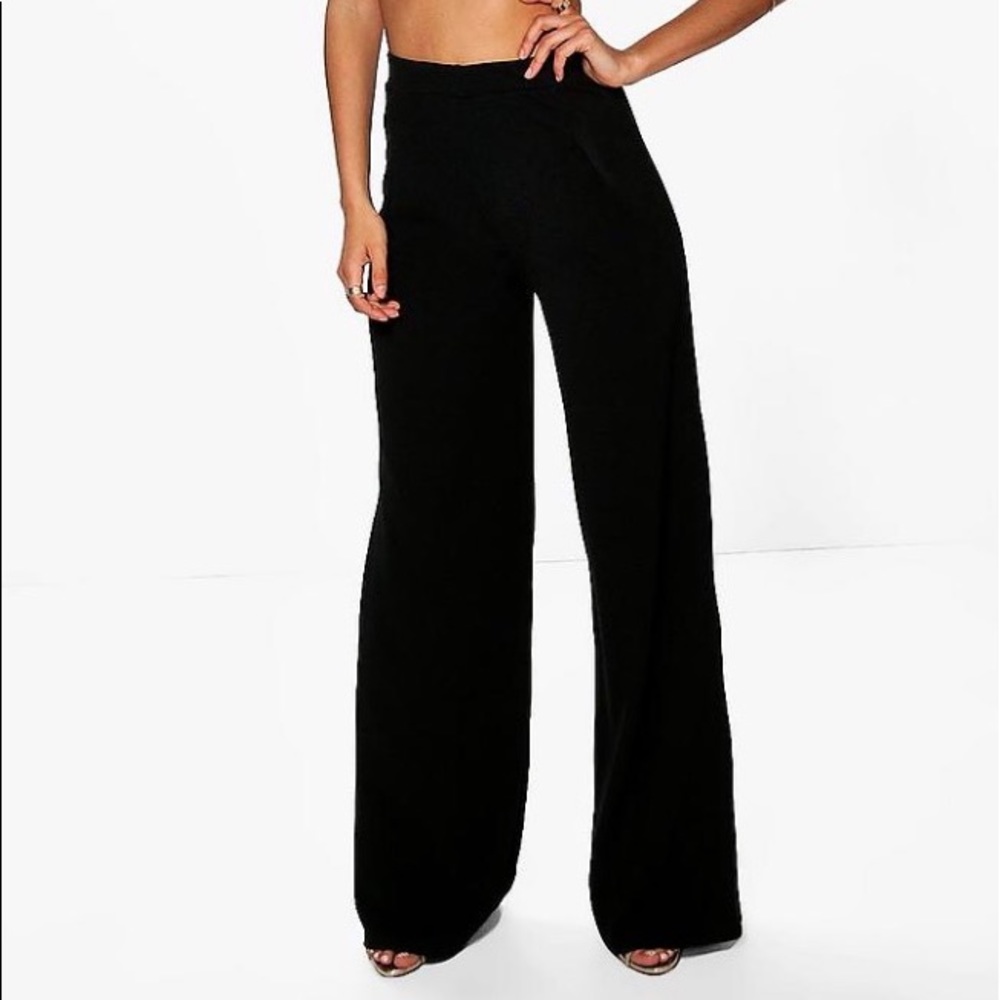 Wide Leg Pleat Front Trouser
