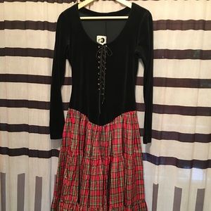 Vintage Betsey Johnson Laceup Bodice Dress. Sz S