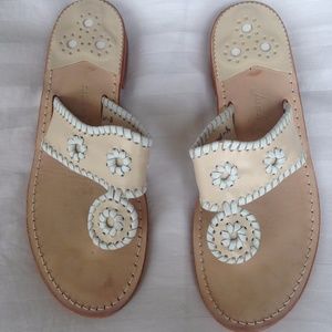 Jack Rogers Palm Beach Bone/White Sandals