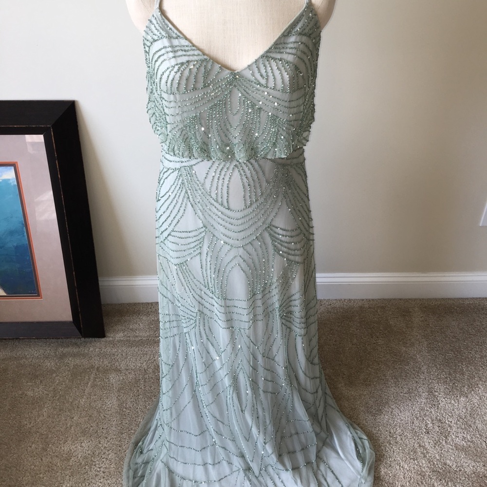 Adrianna Papell beaded evening / prom gown