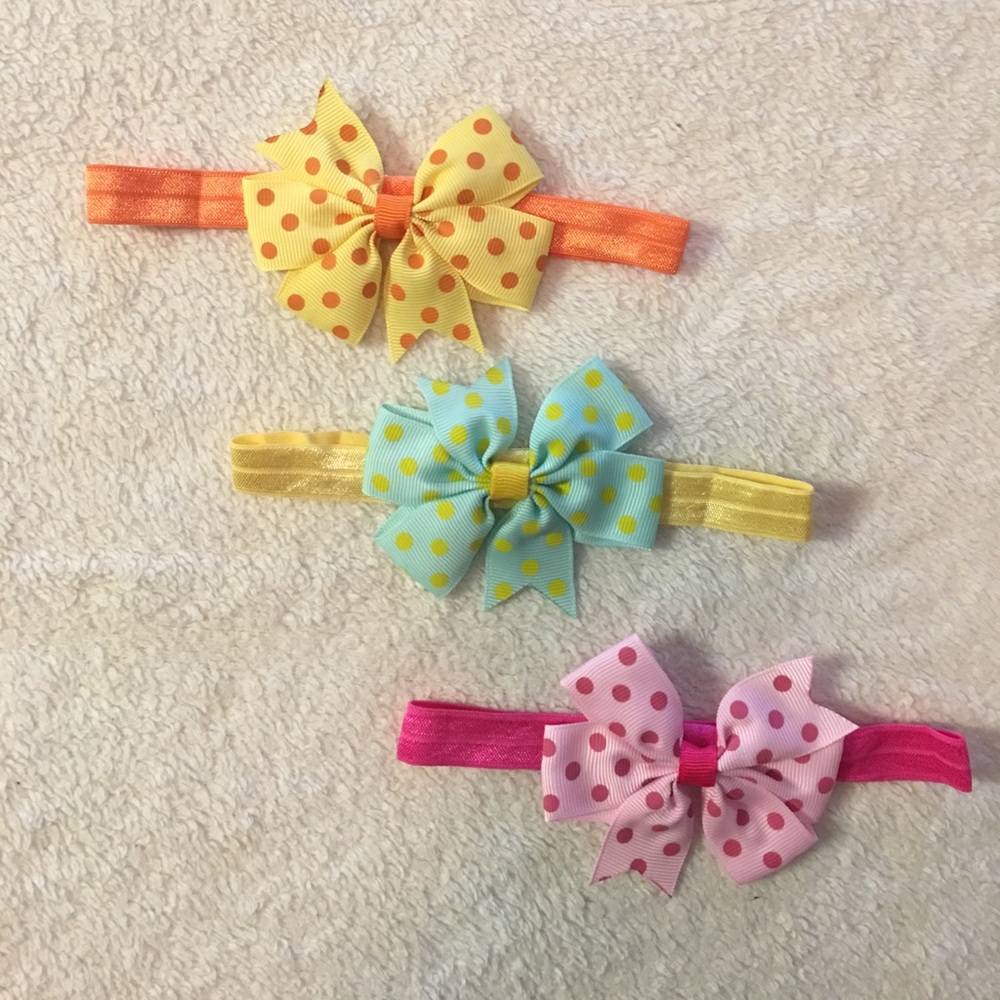 3 BOW HEADBAND SET