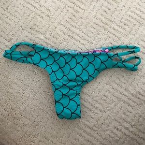 super cheeky mermaid print bottoms