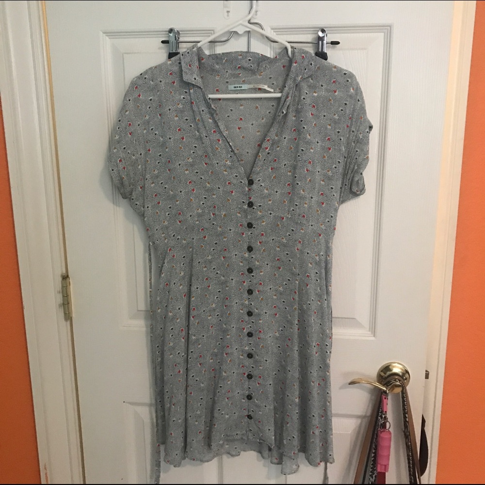 Printed collared dress