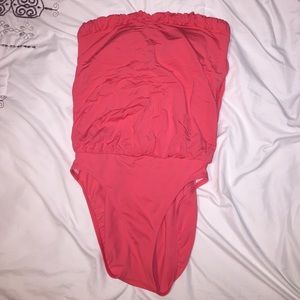 Strapless one piece bathing suit!