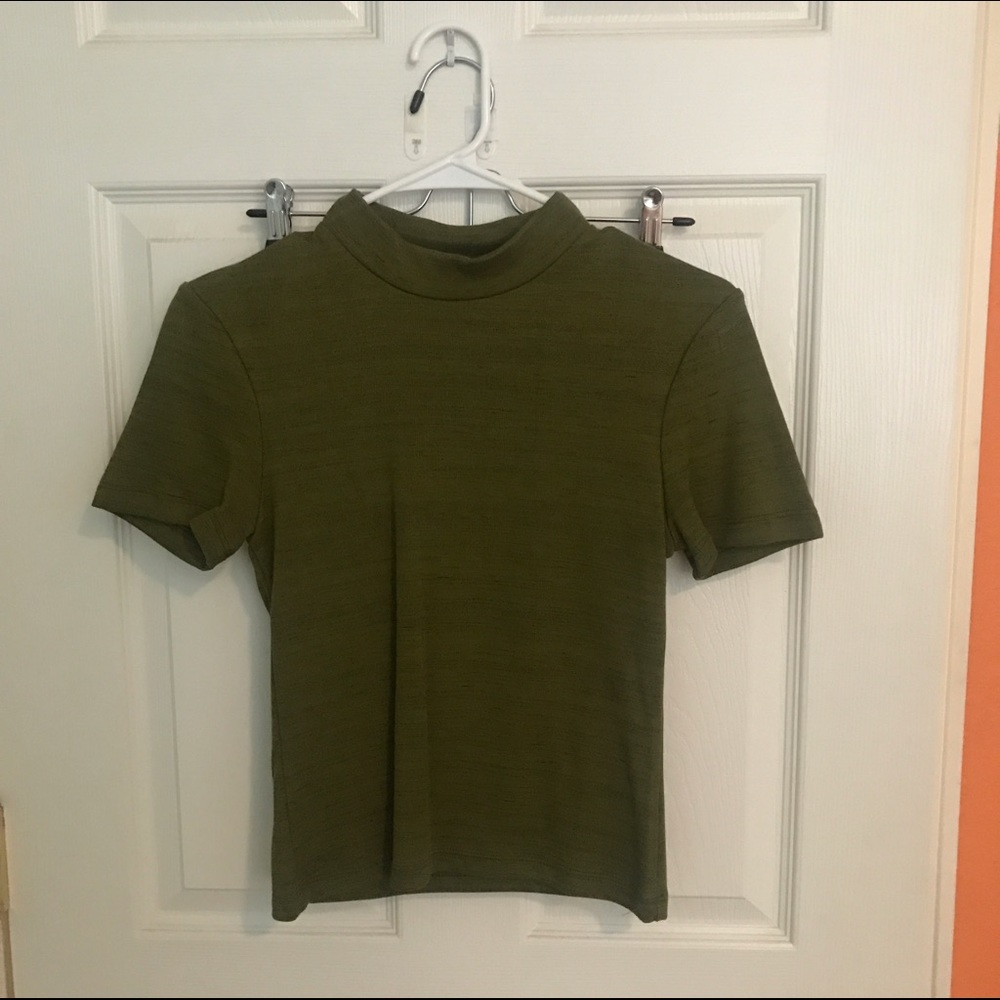 American apparel mock neck tee