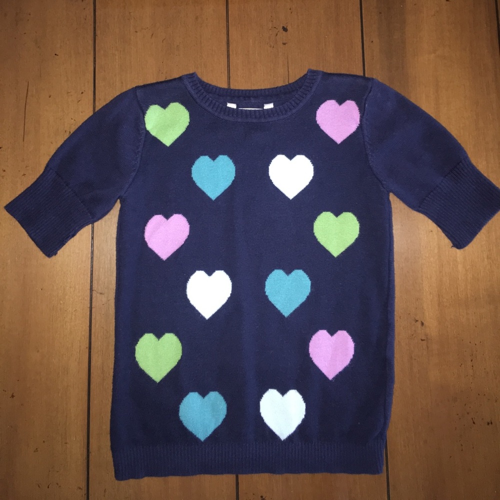 Short sleeve girls sweater