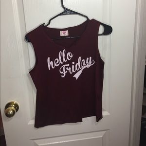 Burgundy Tank top