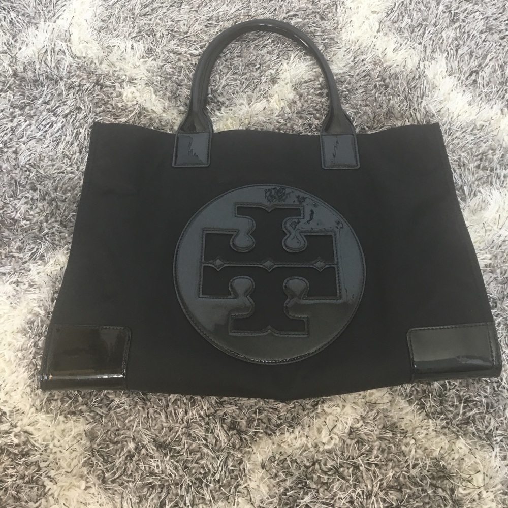 Tory Burch Nylon Black Ella Tote