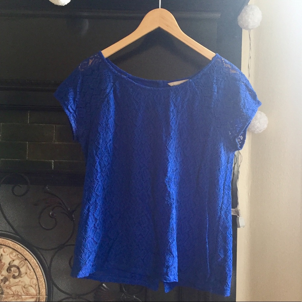 Banana Republic Cobalt Lace Shirt
