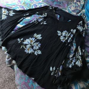 Free People Floral Bell Sleeve Dress