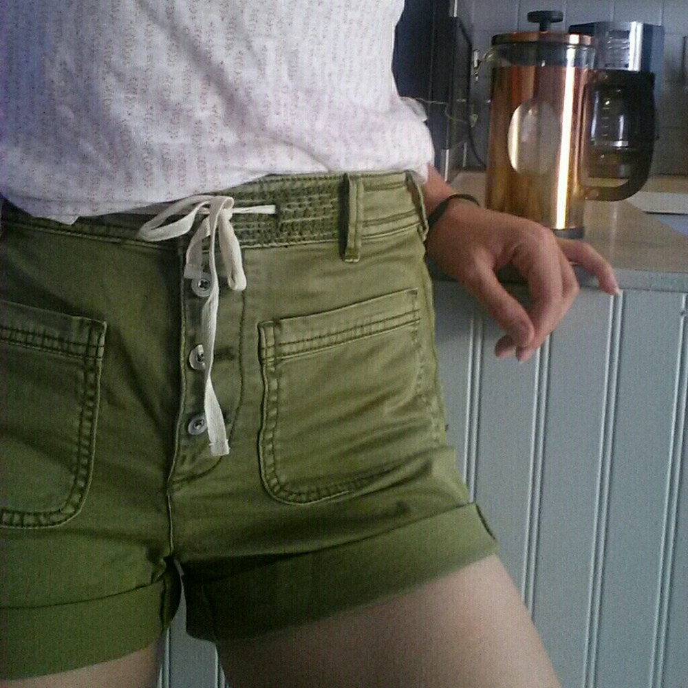 High Rise Chino Shorts