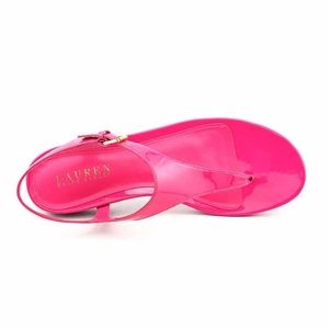 Ralph Lauren Kamilla pink patent leather sandals!