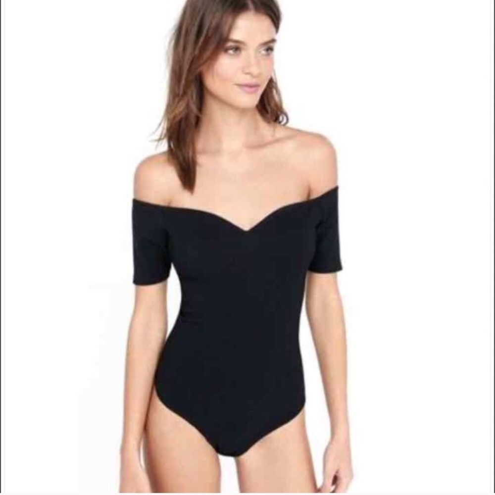 Black rubbed express body suit