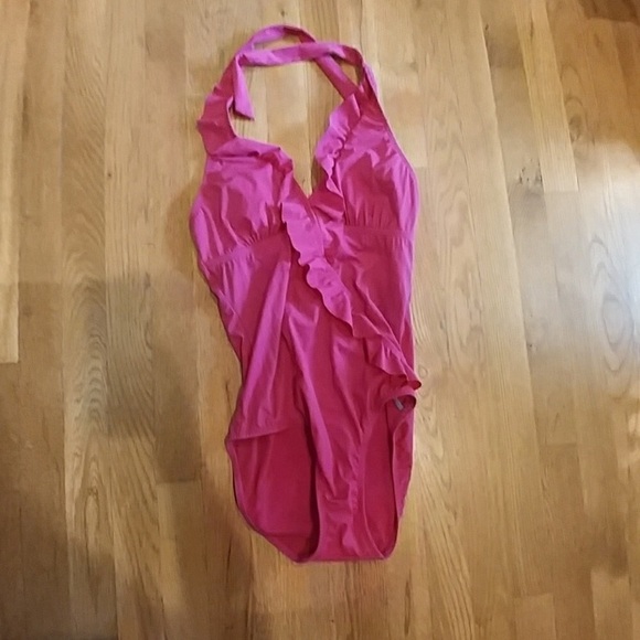 Assets by Spanx LNC Pink Swimsuit, 8/Sm - Picture 2 of 8