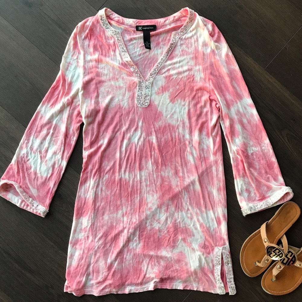 INC Pink Tye Dye Tunic