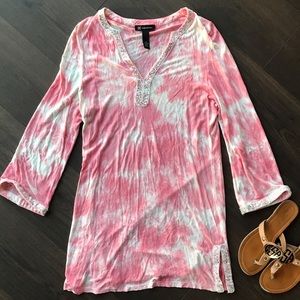 INC Pink Tye Dye Tunic