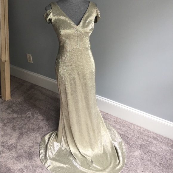 Calvin Klein Cold Shoulder V Neck Dress - Picture 4 of 6